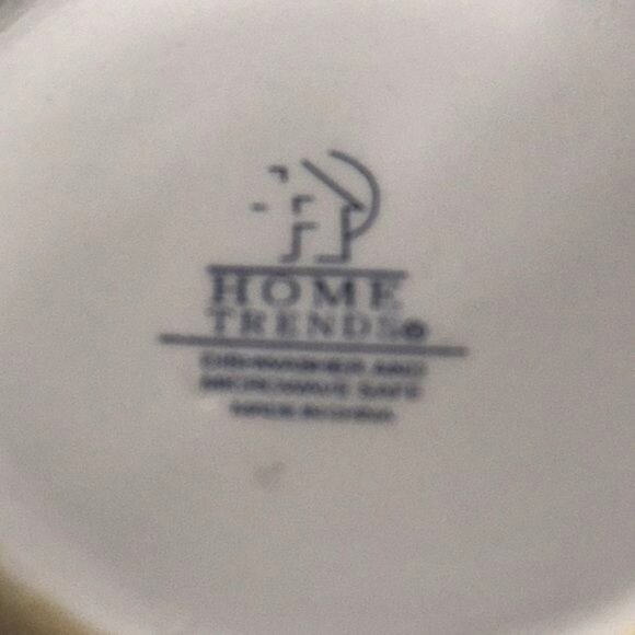 Set Of 2 Home Trends Palm Tree Ceramic Mugs Beige & Brown Design 4.5" Tall Dishw - Picture 4 of 7